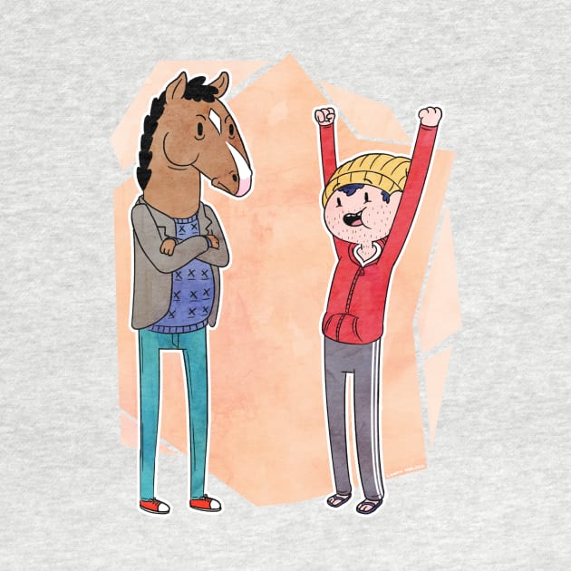 Bojack and Todd HOORAY by LoganN